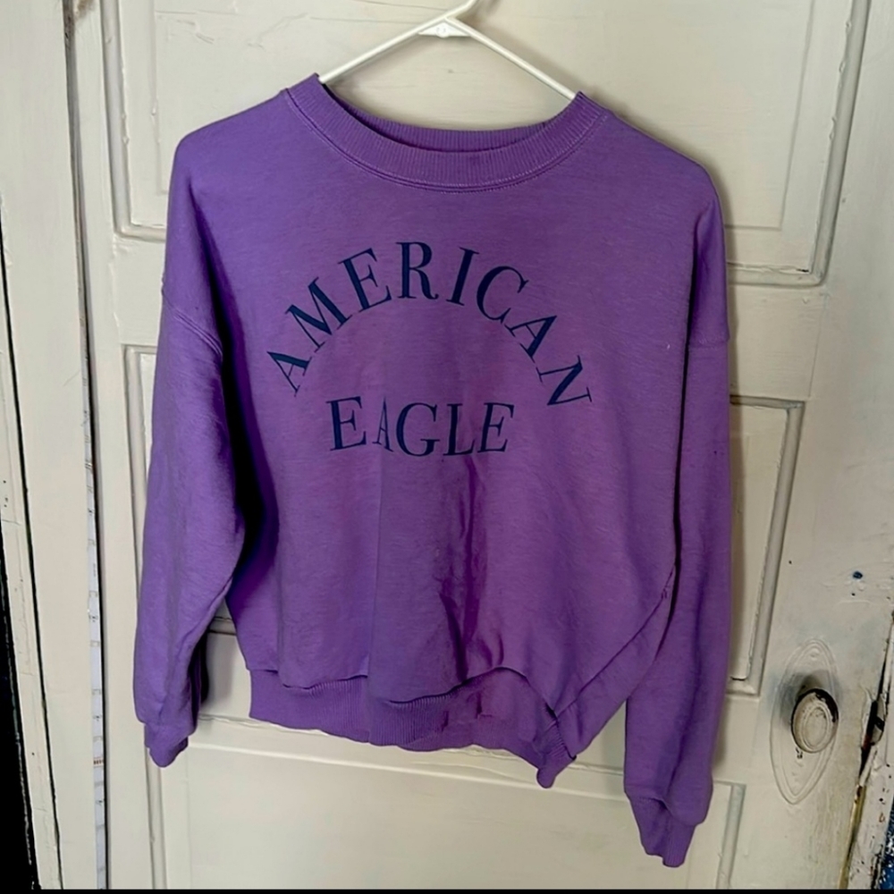 Purple American eagle sweatshirt